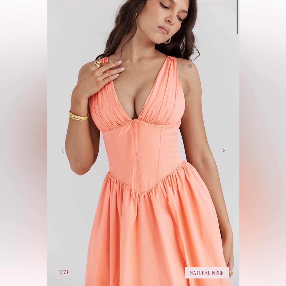 HOUSE OF CB 'Emmelina' Sorbet Cotton Corset
Sundress NWOT